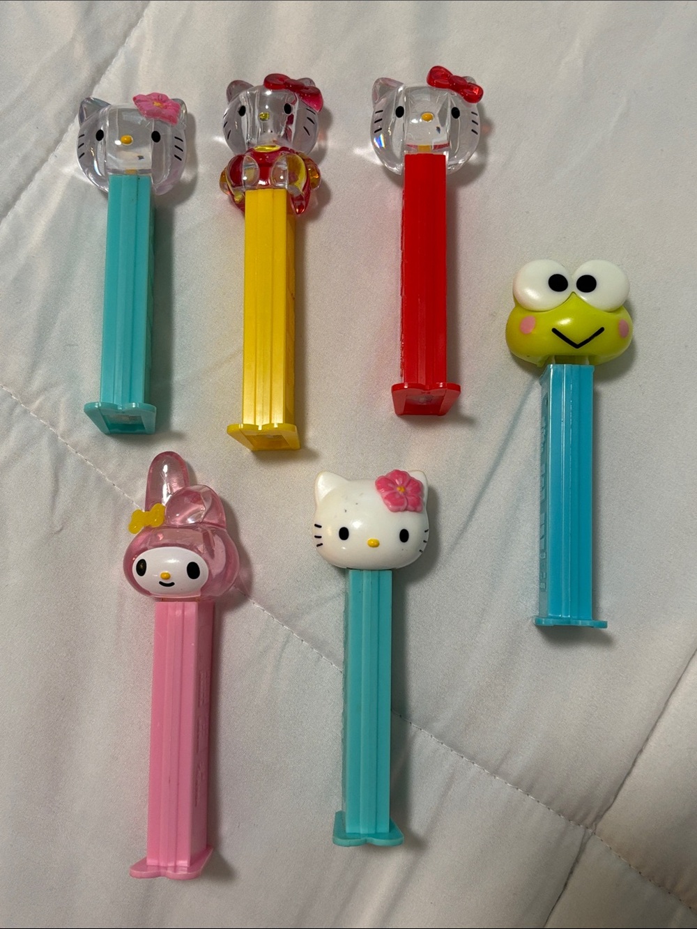 Hello Kitty & Friends Kids Candy Dispenser Set - some hard to find in lot.
